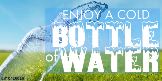 Cold Bottled Water Beverage Signs Vinyl Banners