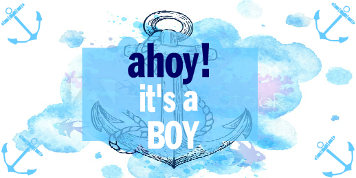 It's a Boy Ahoy Banner It's a Boy! Vinyl Banners