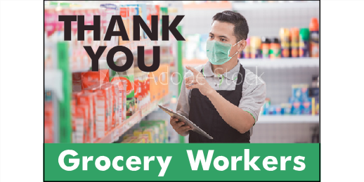 Thank You Grocery Workers Sign Essential Worker Thank You Signs Yard Signs